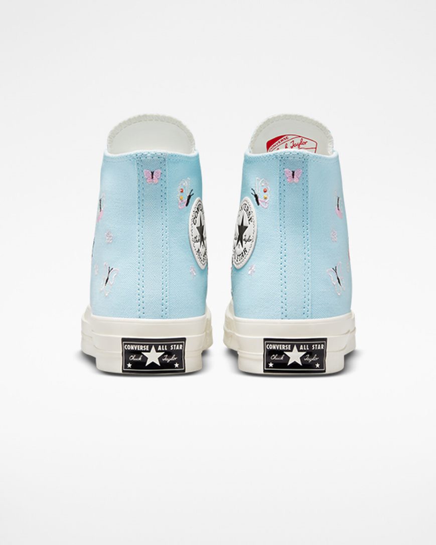 Tenisi Inalti Dama Converse Chuck 70 Butterfly Wings Albastri Negrii | RO HOTJN925